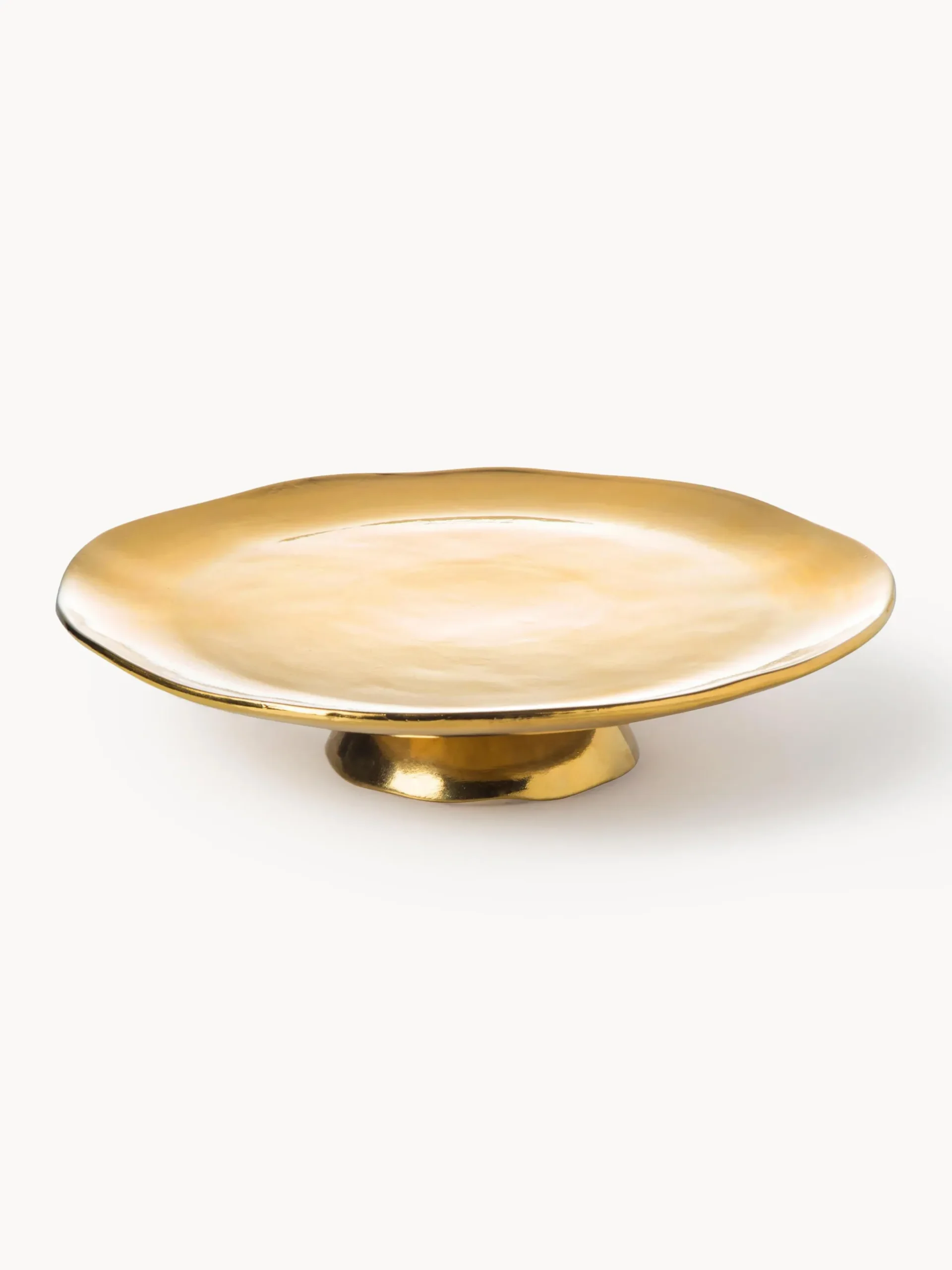 Alzatina per dolci in porcellana Gold Irregular Edge