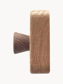 Appendiabiti da parete in legno di quercia fatto a mano Nature
