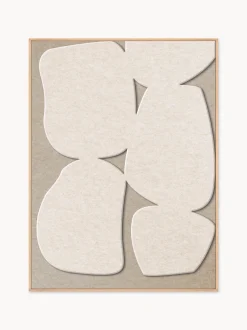 Arte da parete acustica Stone Path con cornice in legno