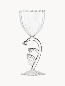 Bicchiere da vino fatto a mano in vetro borosilicato Botanica