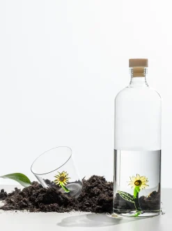 Bicchiere fatto a mano in vetro borosilicato Botanica