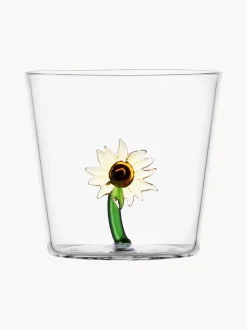 Bicchiere fatto a mano in vetro borosilicato Botanica
