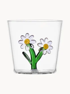 Bicchiere fatto a mano in vetro borosilicato Botanica