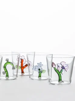 Bicchiere fatto a mano in vetro borosilicato Botanica