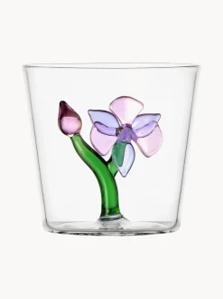 Bicchiere fatto a mano in vetro borosilicato Botanica