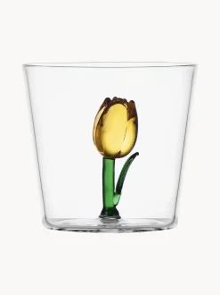 Bicchiere fatto a mano in vetro borosilicato Botanica