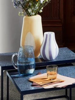 Brocca in vetro soffiato Hammered, 2 L