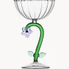 Calice champagne in vetro borosilicato fatto a mano Botanica