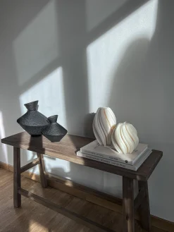 Candela di design fatta a mano Florence, alt. 11 cm