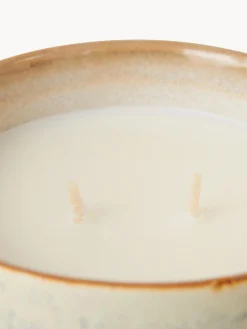 Candela profumata fatta a mano a due stoppini 70's (menta piperita e mughetto)