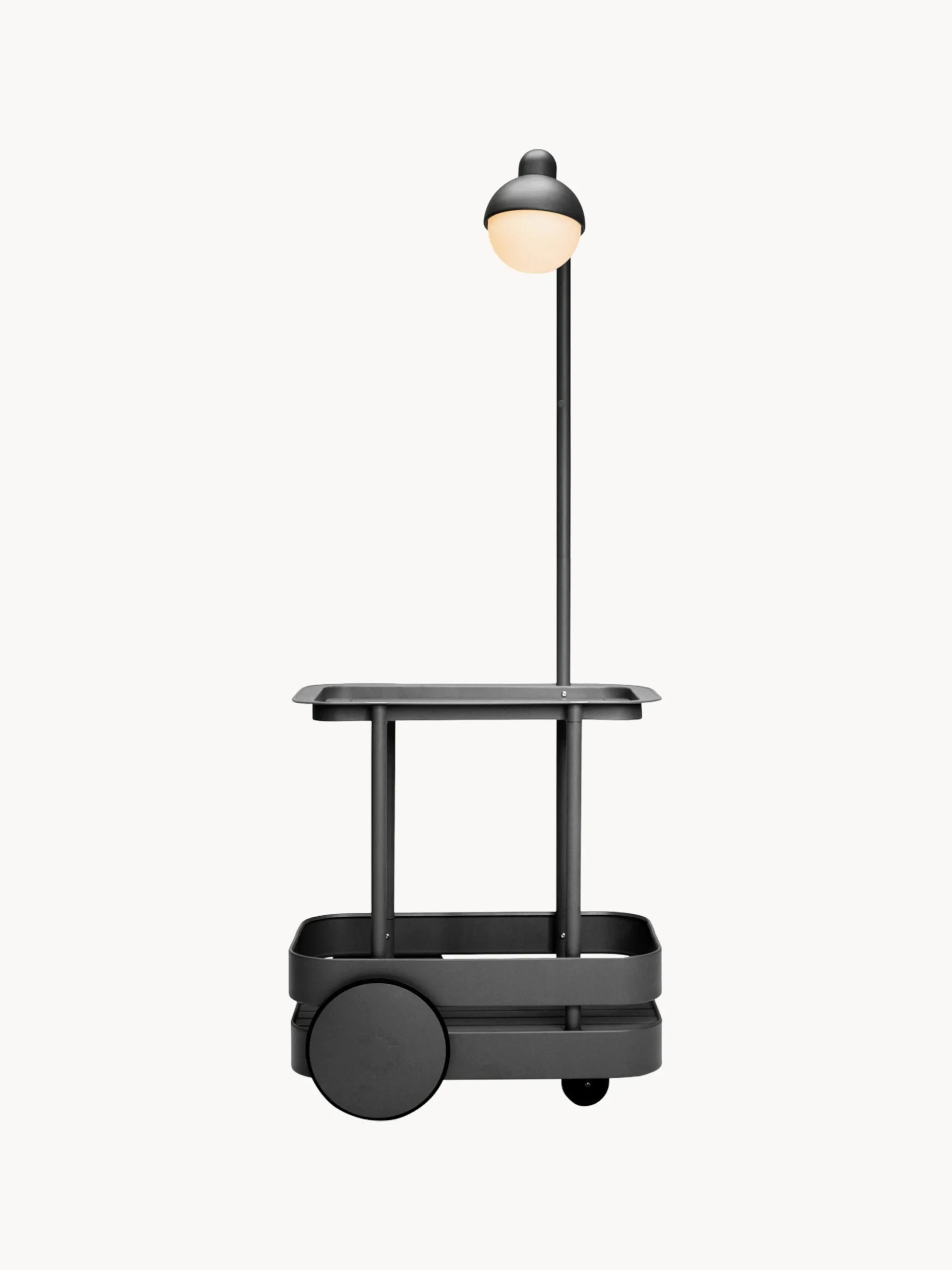 Carrello bar da giardino in metallo con luce a LED Jolly
