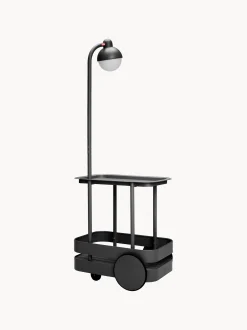 Carrello bar da giardino in metallo con luce a LED Jolly
