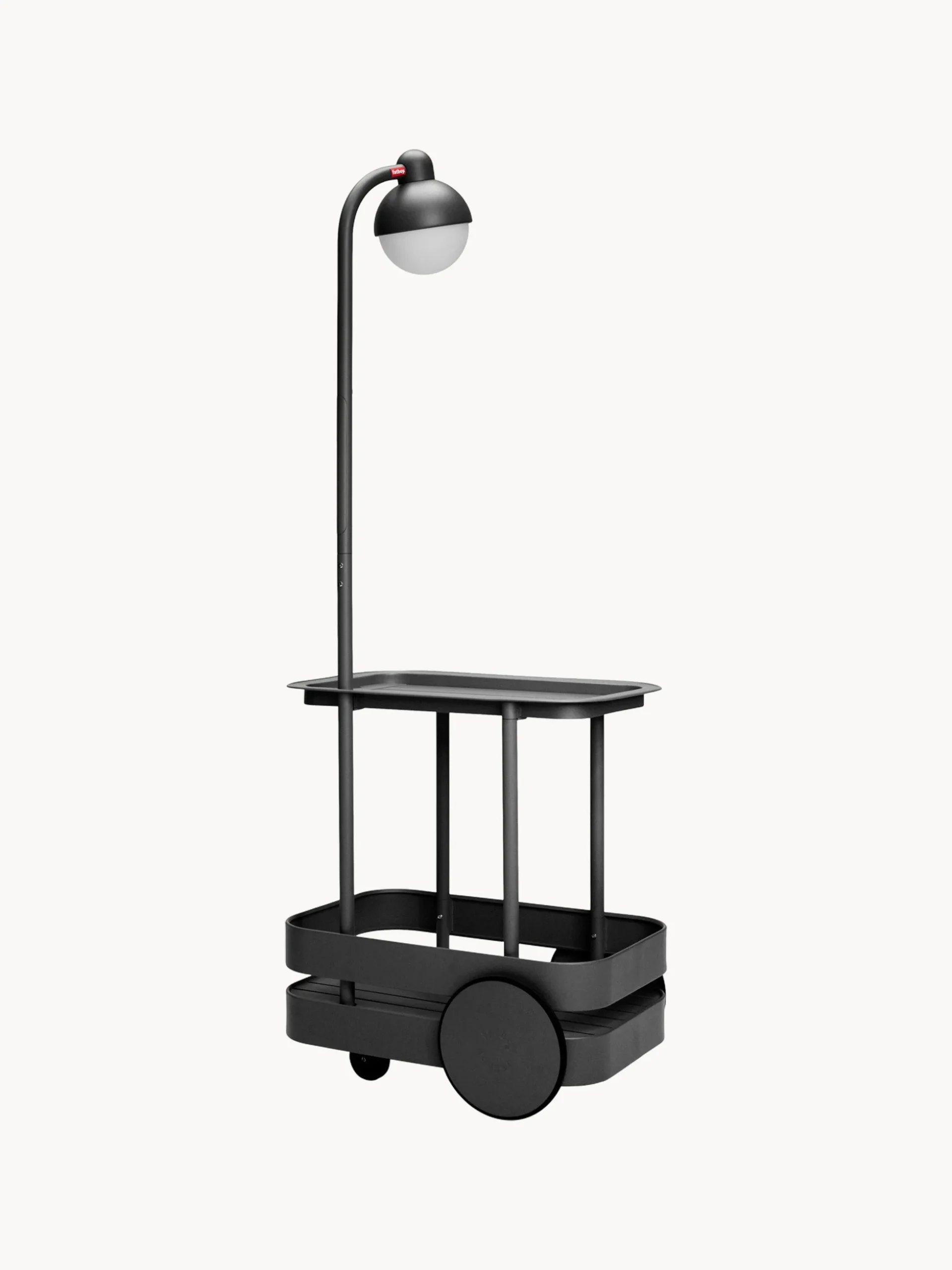 Carrello bar da giardino in metallo con luce a LED Jolly