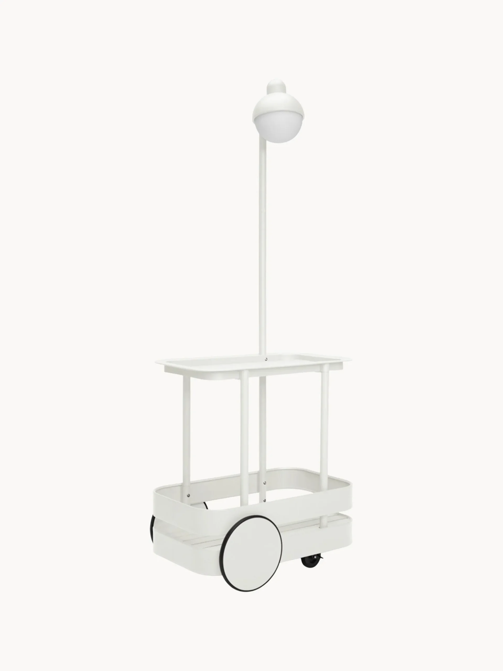 Carrello bar da giardino in metallo con luce a LED Jolly