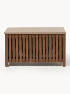 Cassapanca da giardino in legno di acacia con rivestimento Arkin, larg. 80 cm