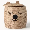 Cesta portaoggetti per bambini con coperchio Bear