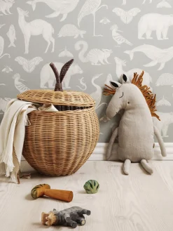 Cesto in rattan fatto a mano Apple