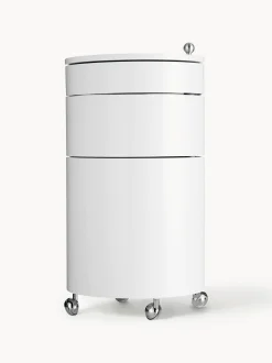 Contenitore a rotelle tondo Barboy, design Verner Panton