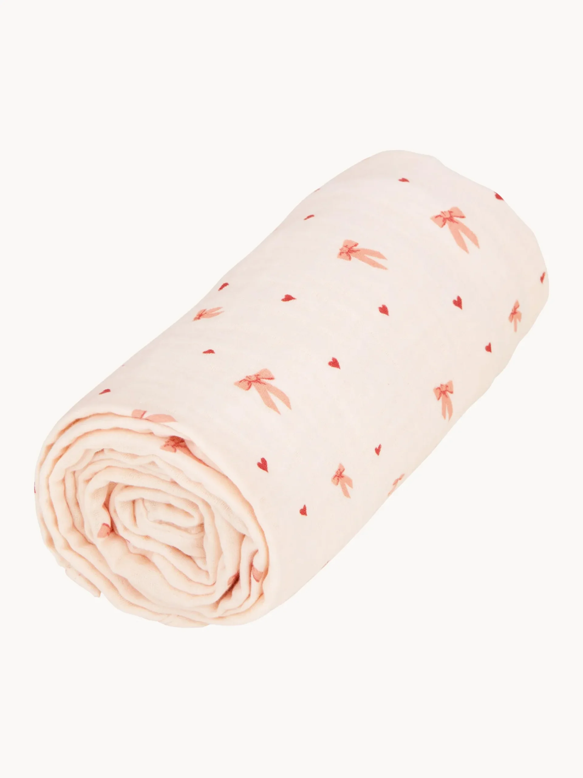 Coperta per neonati in cotone organico Bows