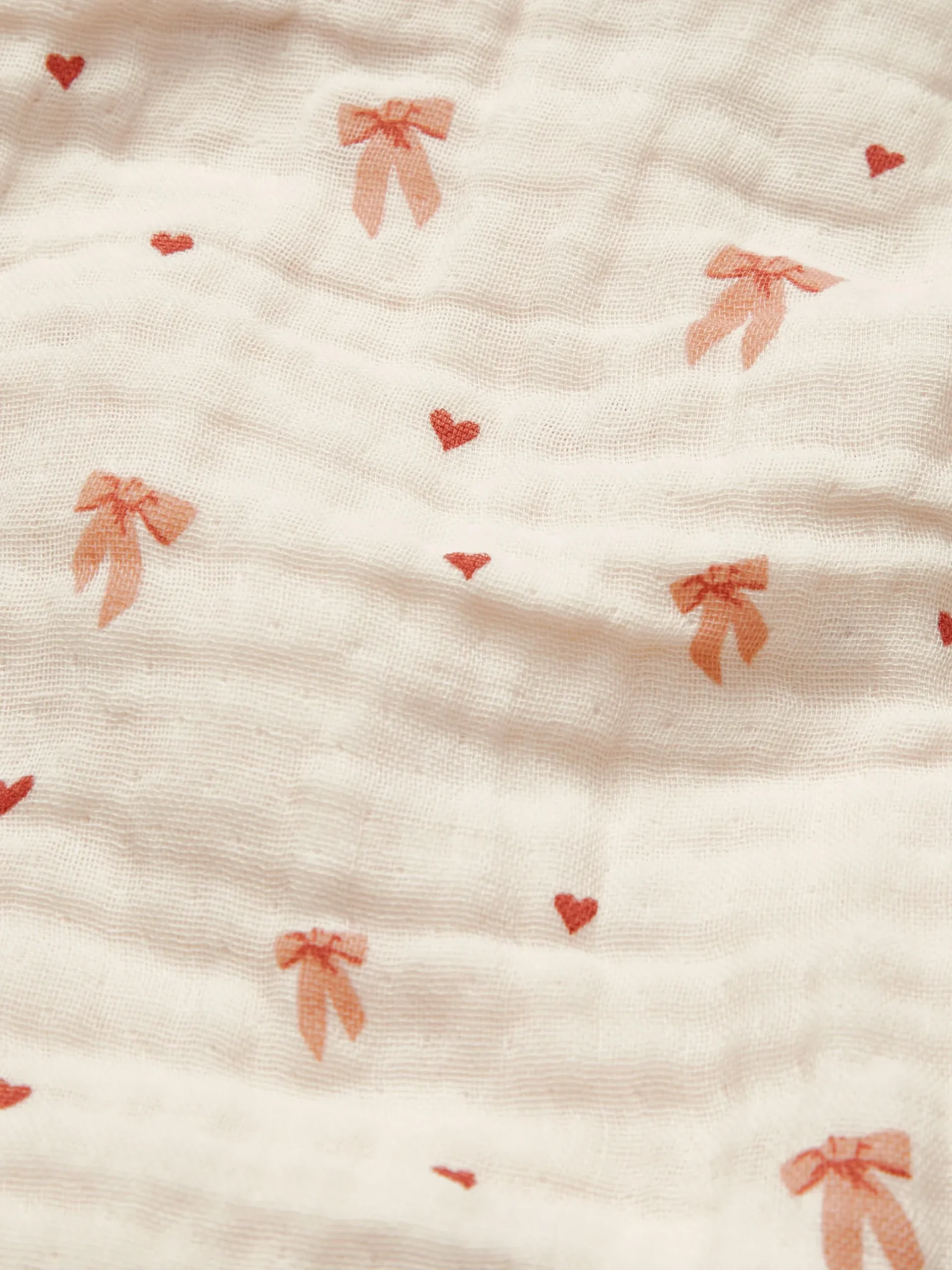 Coperta per neonati in cotone organico Bows