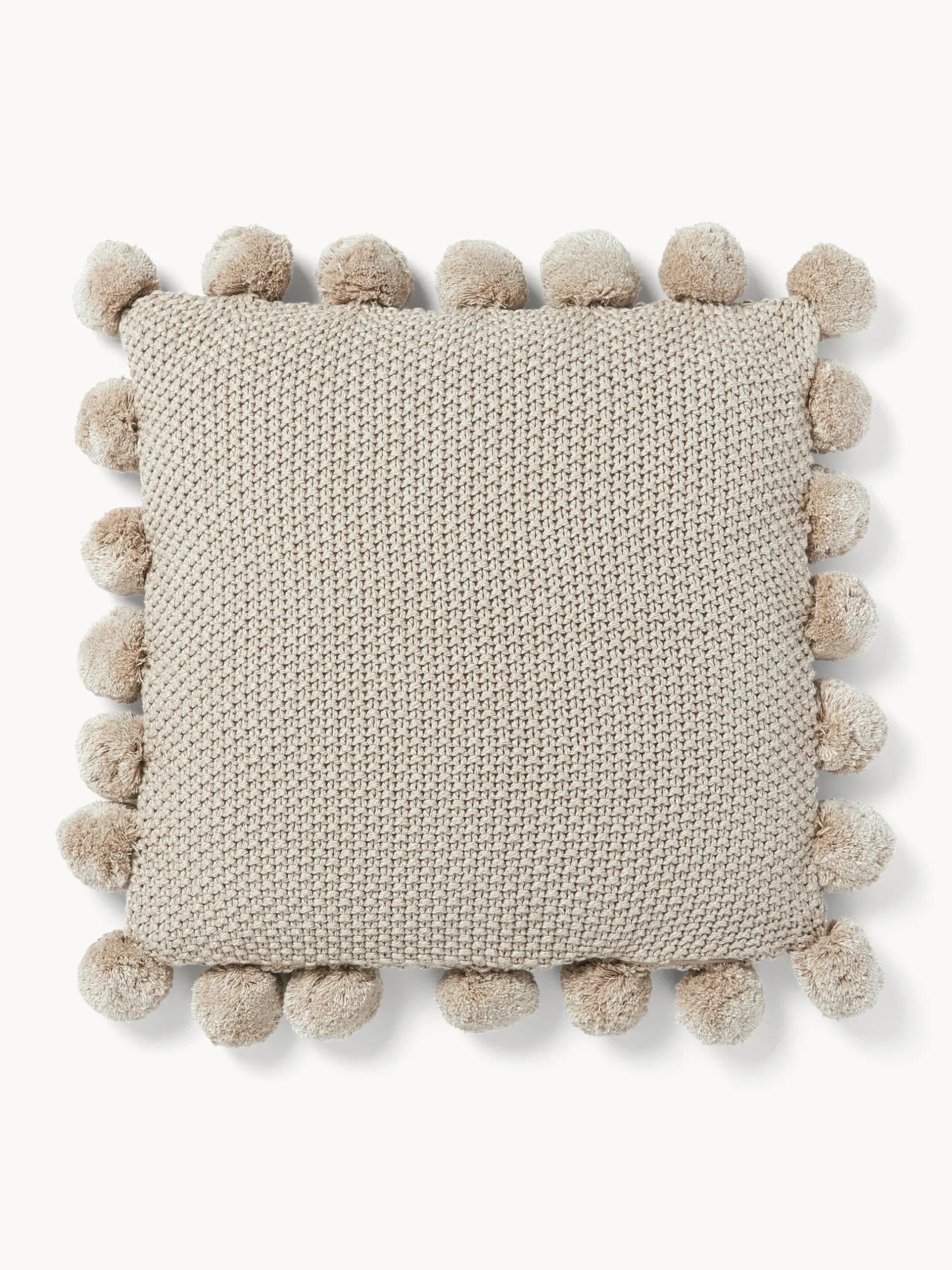 Copricuscino a maglia con pompon Molly