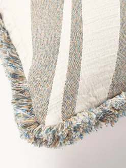 Copricuscino jacquard con frange Rui