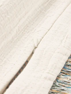 Copricuscino jacquard con frange Rui