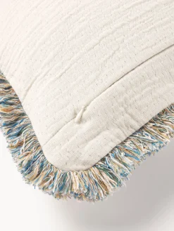 Copricuscino jacquard con frange Rui