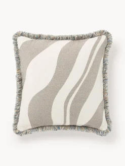 Copricuscino jacquard con frange Rui