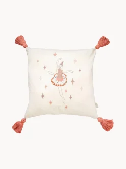 Cuscino in cotone organico con nappe Ballerina