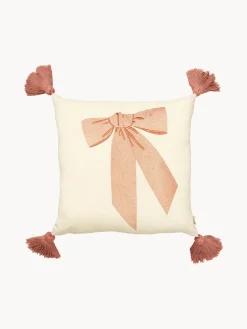 Cuscino soffice in cotone organico con nappe Bows