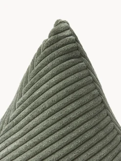 Cuscino triangolare in velluto a coste Kylen