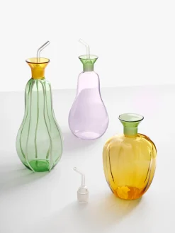 Dispenser aceto e olio in vetro borosilicato fatto a mano Vegetables