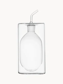 Distributore aceto e olio in vetroborosilicato fatto a mano Cilindro alt. 19 cm