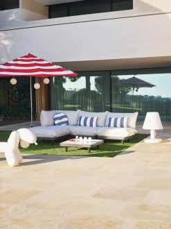 Divano angolare componibile da giardino Paletti