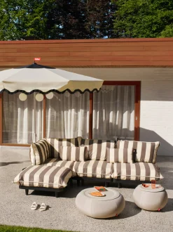 Divano angolare componibile da giardino Paletti