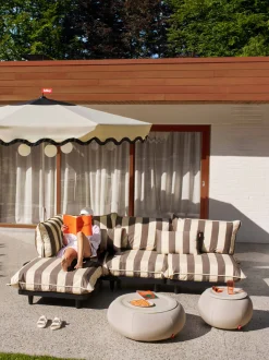 Divano componibile 2 posti da giardino Paletti
