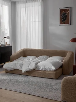 Divano letto 3 posti in teddy-bouclé Eliot