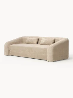 Divano letto 3 posti in teddy-bouclé Eliot
