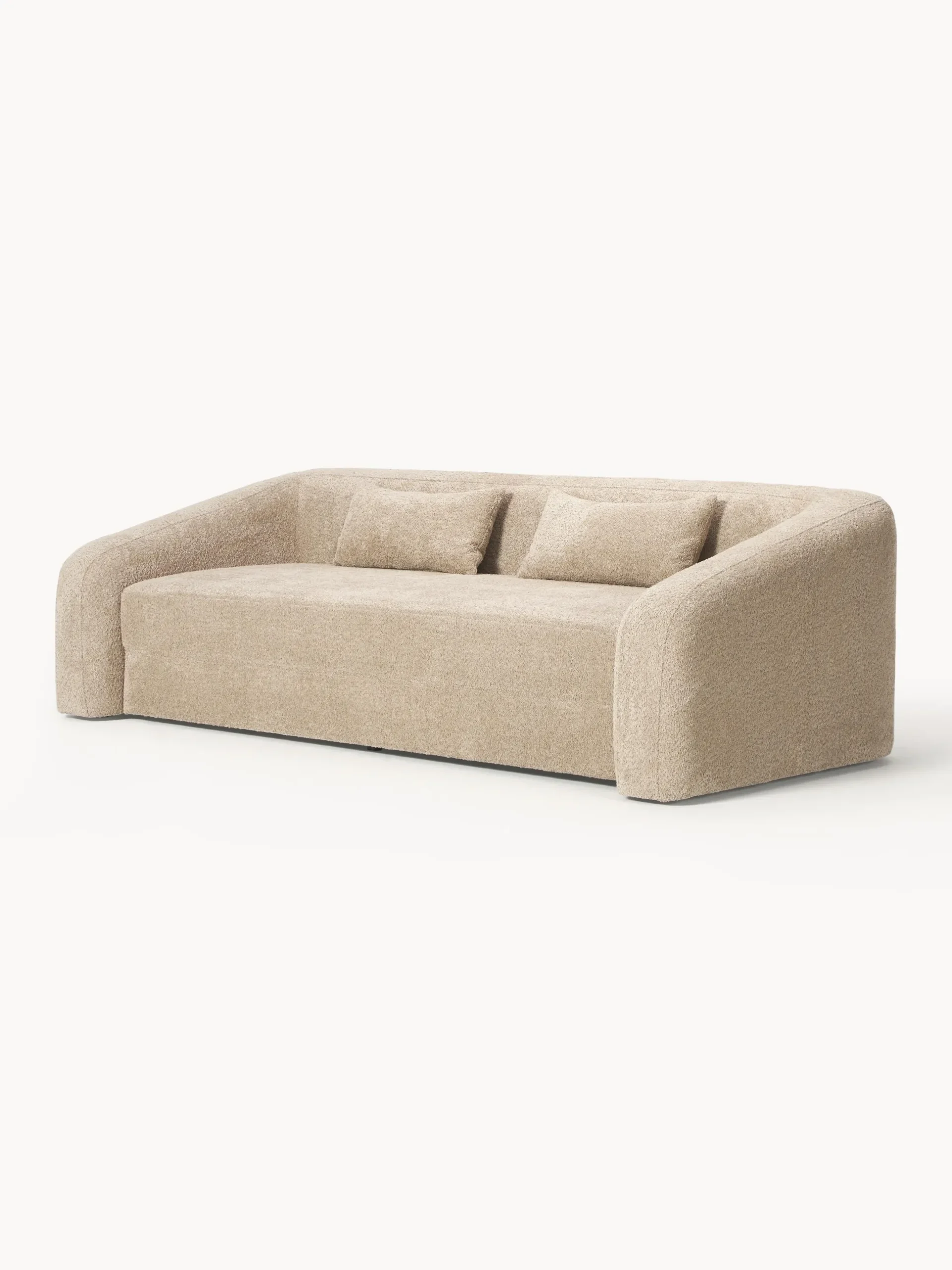 Divano letto 3 posti in teddy-bouclé Eliot