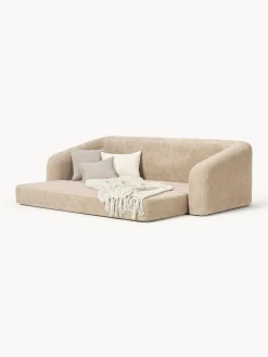 Divano letto 3 posti in teddy-bouclé Eliot