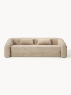 Divano letto 3 posti in teddy-bouclé Eliot