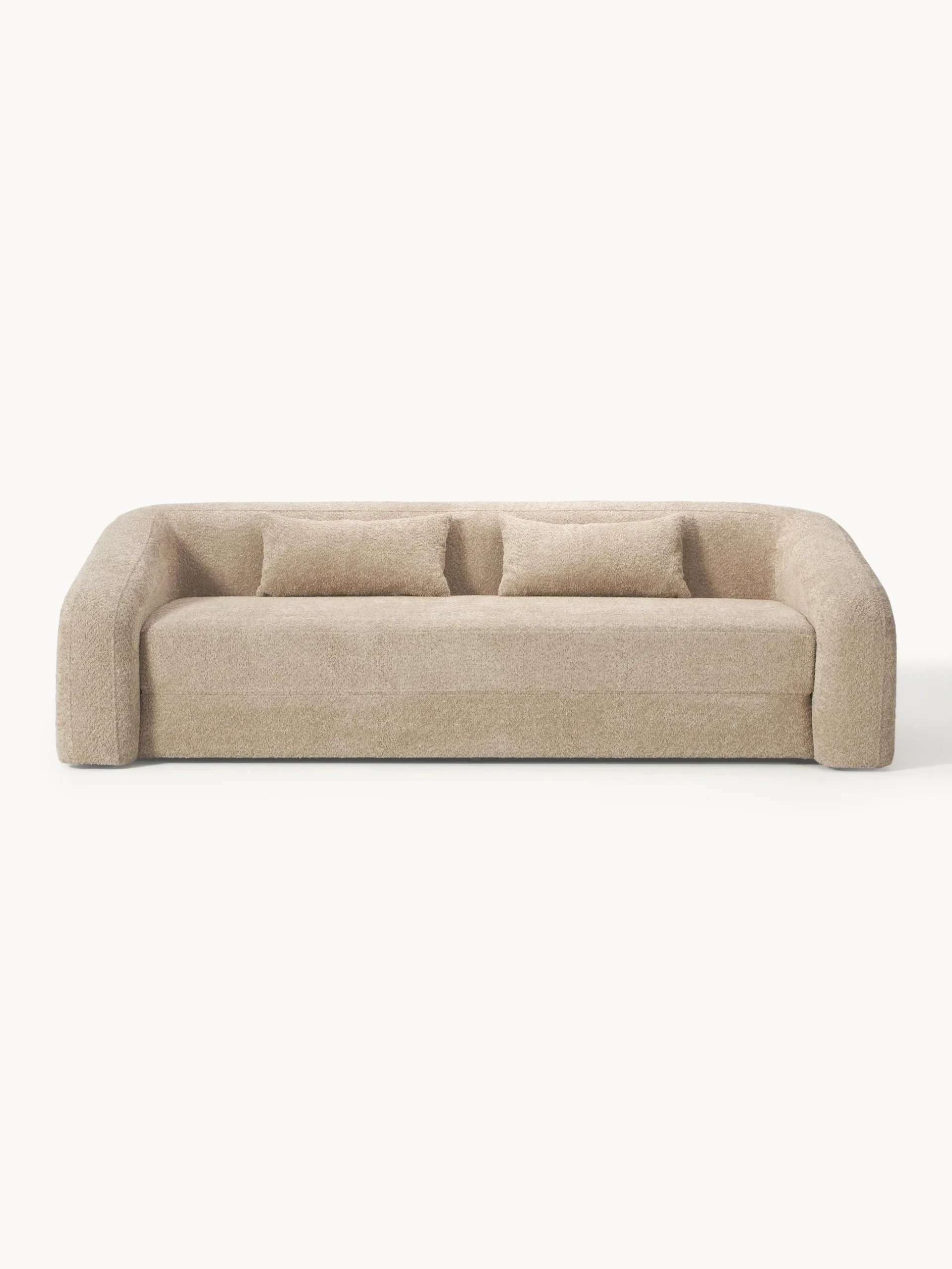 Divano letto 3 posti in teddy-bouclé Eliot