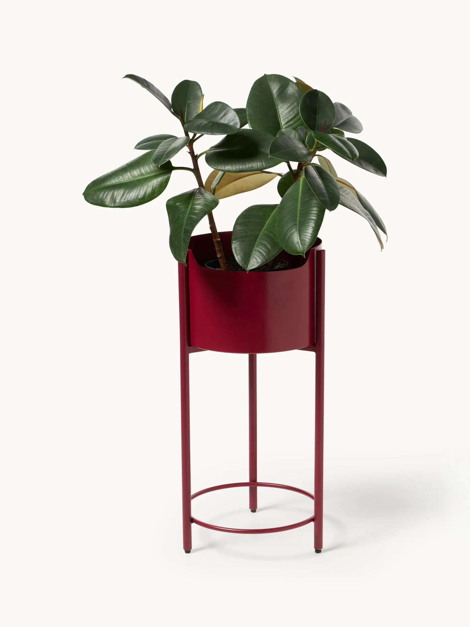 Fioriera in metallo Taru, alt. 65 cm
