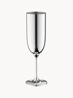 Flûte da champagne placcata in argento fatto a mano Dante
