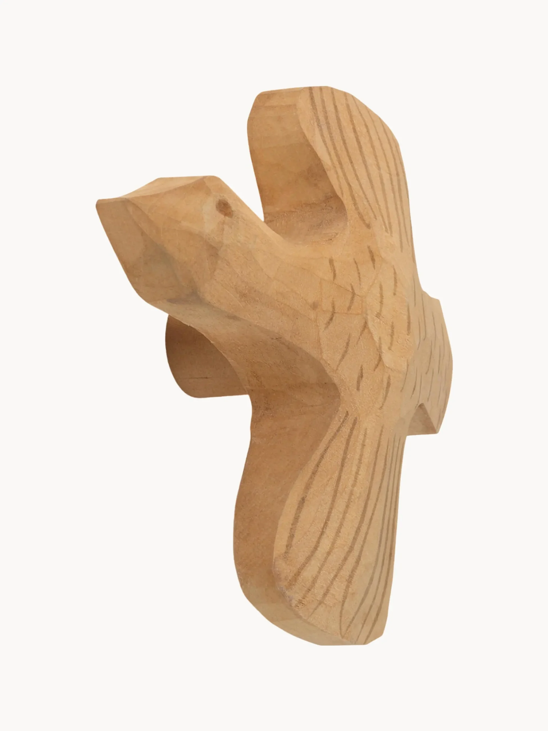 Gancio da parete fatto a mano in legno di pioppo Billie Bird