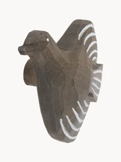Gancio da parete fatto a mano in legno di pioppo Lola Bird