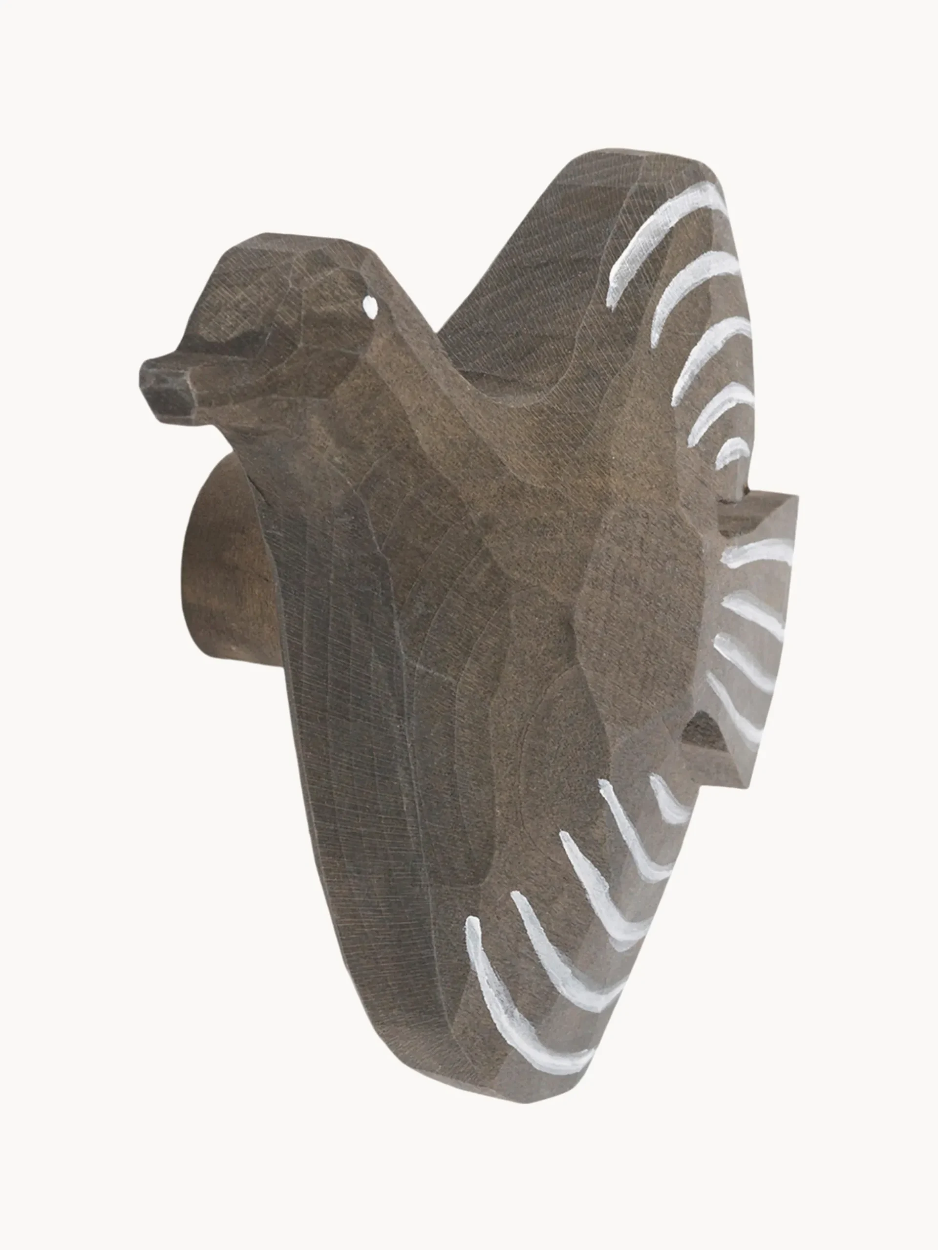 Gancio da parete fatto a mano in legno di pioppo Lola Bird