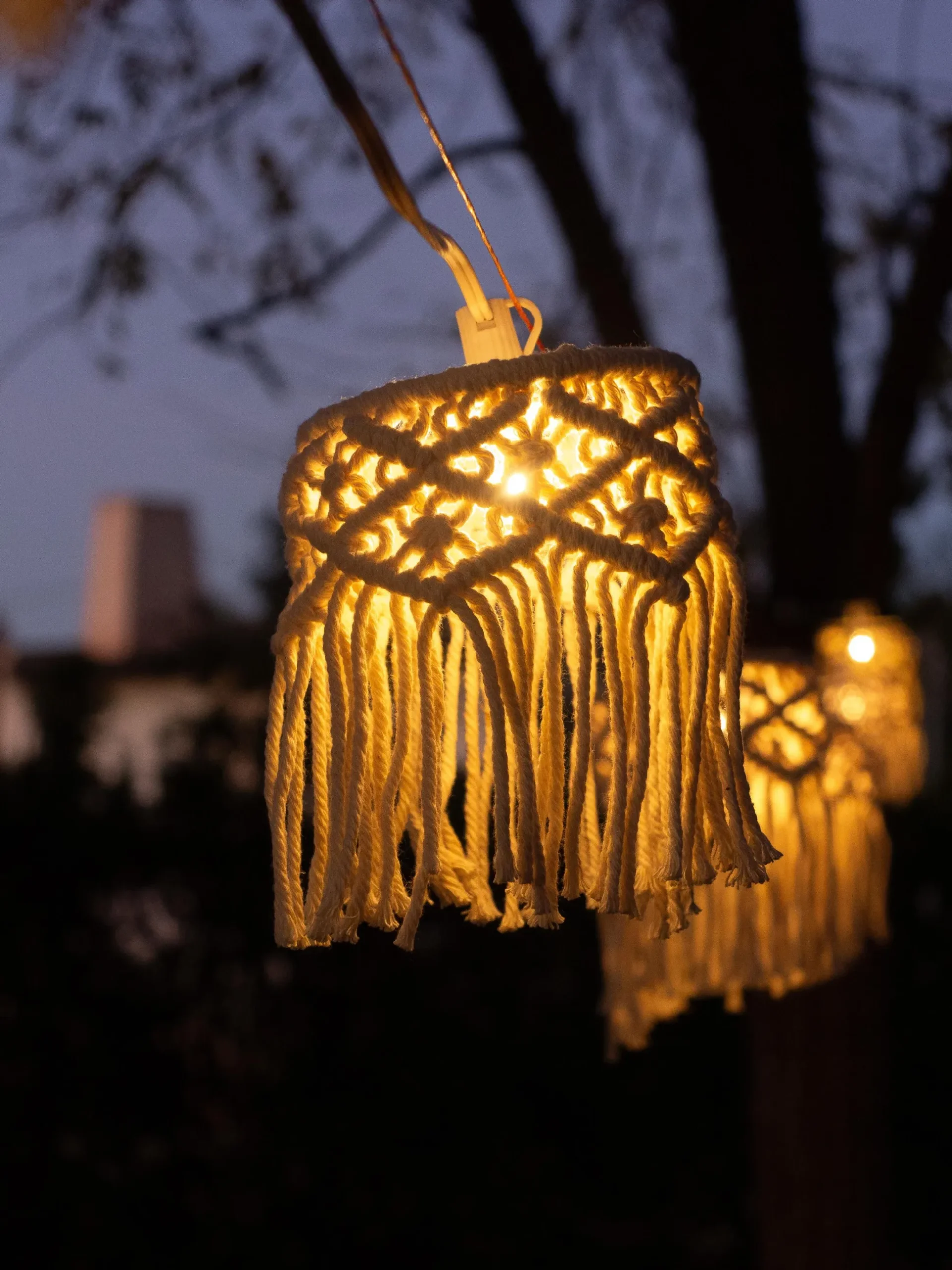 Ghirlanda solare a LED in cotone Mykonos