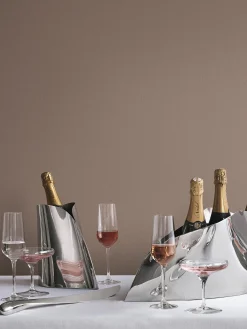 Glacette per champagne in acciaio inox dalla forma organica Indulgence